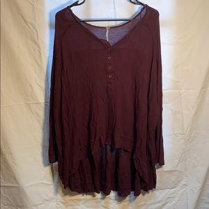 Free People maroon high low top